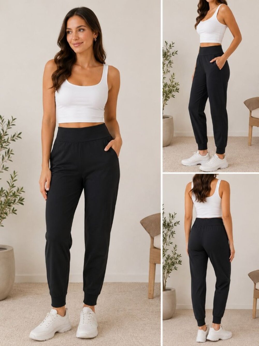 Halara Cloudful Air High Waisted Full Length Joggers Black Size L Active Wear - Picture 1 of 7